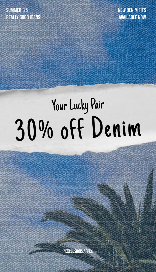 30% Off Denim